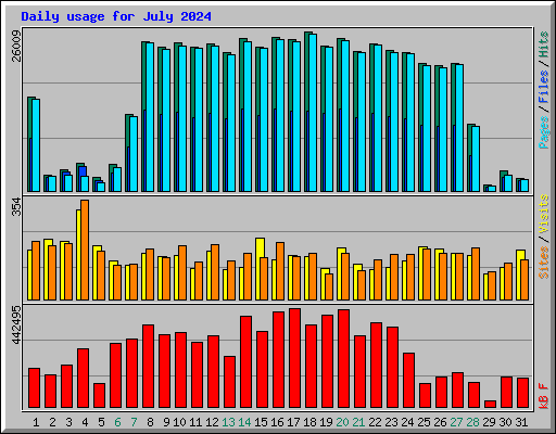 Daily usage for July 2024