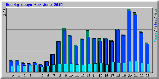 Hourly usage for June 2015