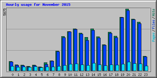 Hourly usage for November 2015