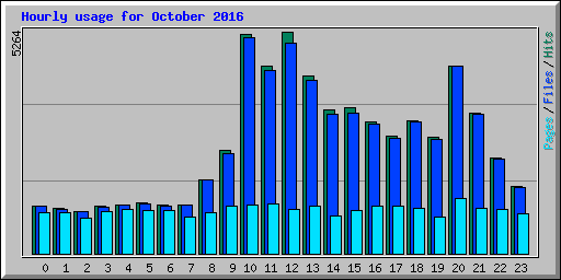 Hourly usage for October 2016