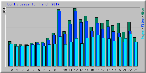 Hourly usage for March 2017