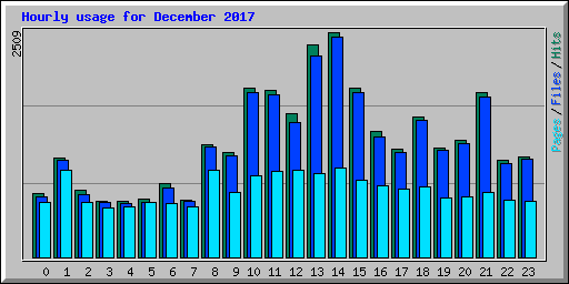 Hourly usage for December 2017