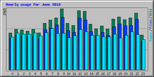 Hourly usage for June 2018