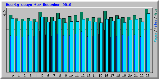 Hourly usage for December 2019