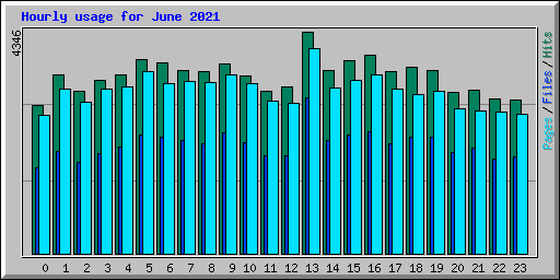 Hourly usage for June 2021