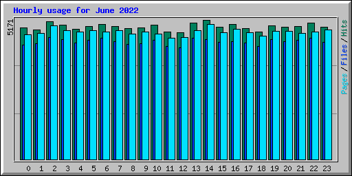 Hourly usage for June 2022