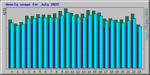 Hourly usage for July 2022