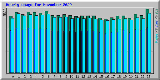 Hourly usage for November 2022