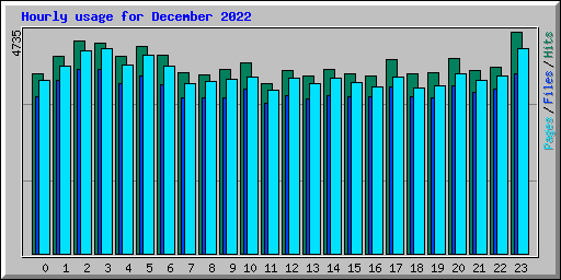 Hourly usage for December 2022