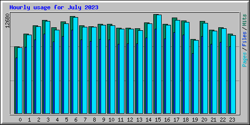 Hourly usage for July 2023