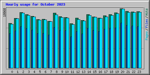 Hourly usage for October 2023