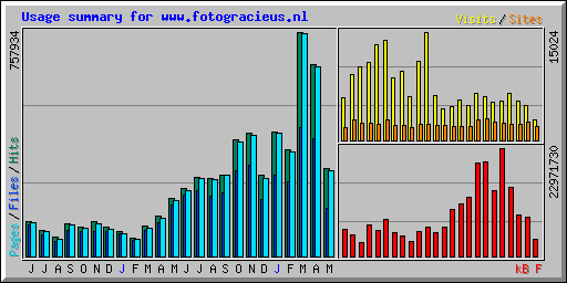 Usage summary for www.fotogracieus.nl